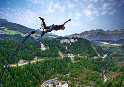 165 Meter Bungy-Sprung am Staudamm Kölnbreinsperre