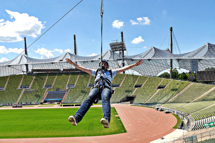 Flying Fox im Olympiastadion München